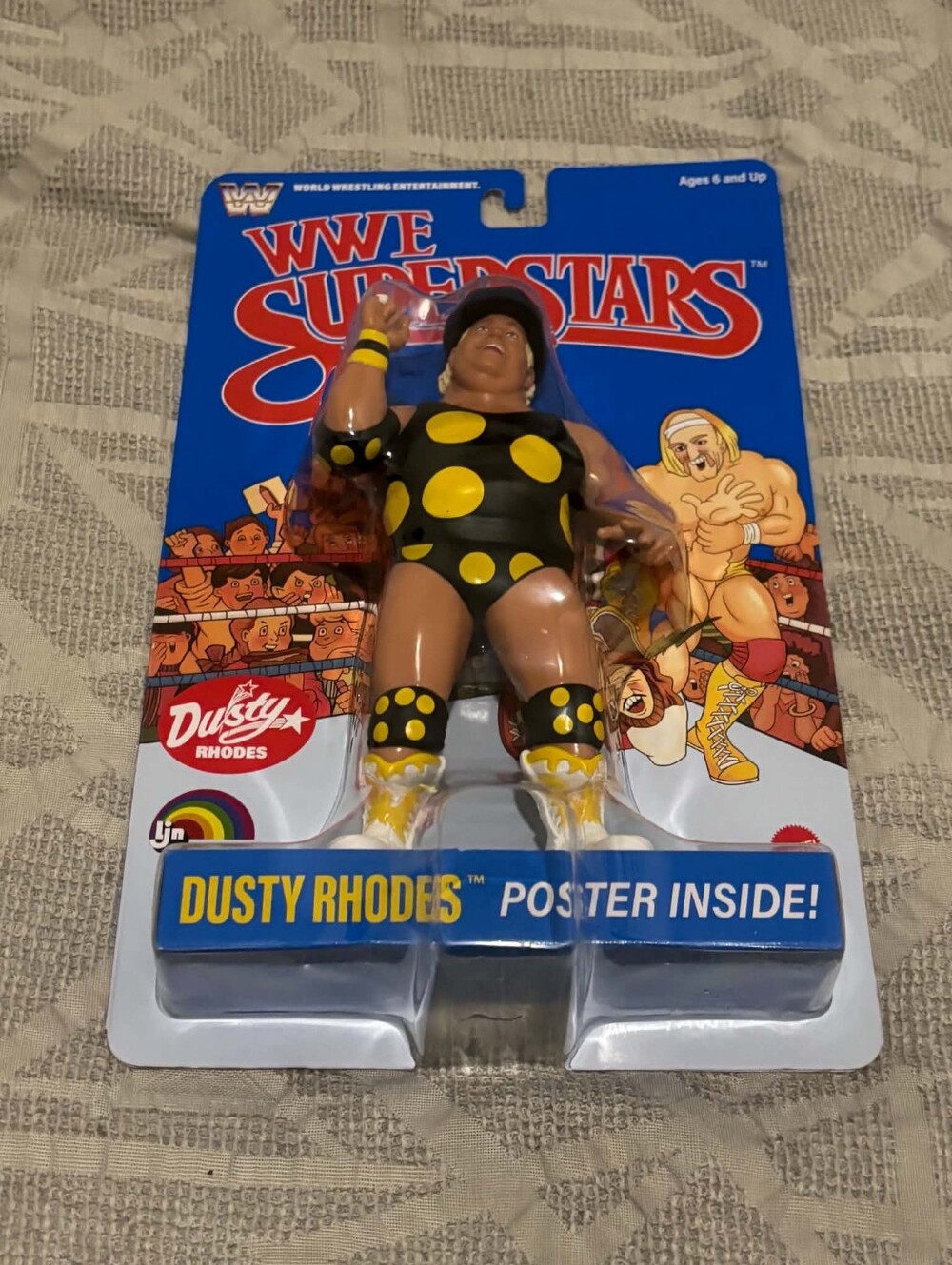 Dusty Rhodes WWE Mattel Superstars LJN Wave 1 Action Figure Blue Card